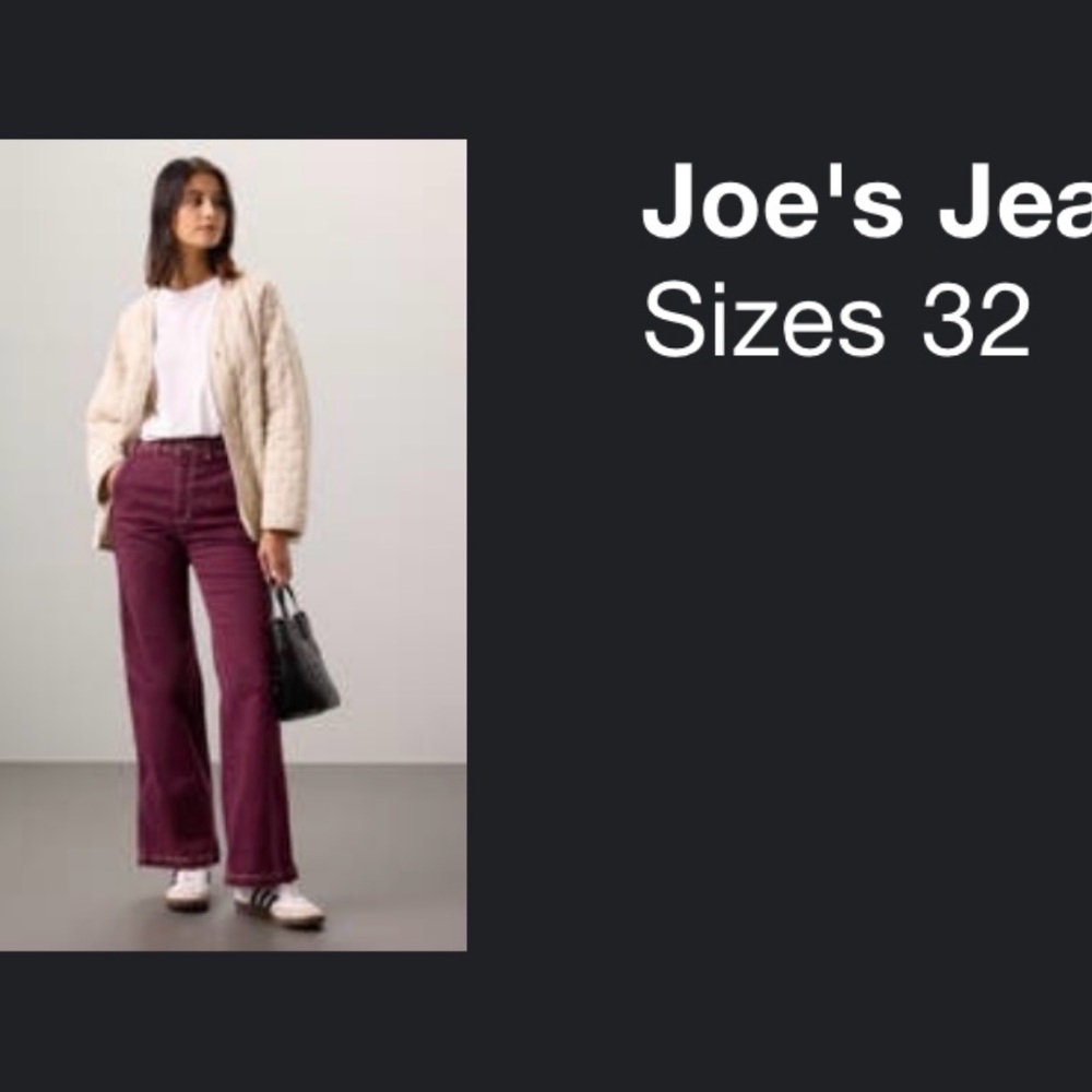 Joe's Jeans Burgundy Flare Pants (Allana Style)